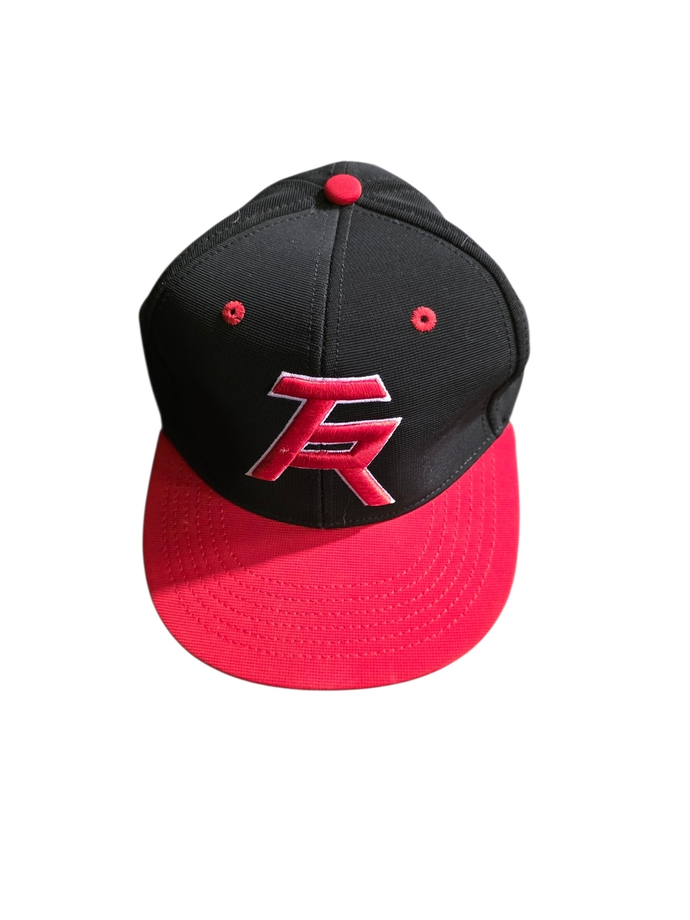 Kids Black and Red Baseball Cap with Embroidered TR Logo